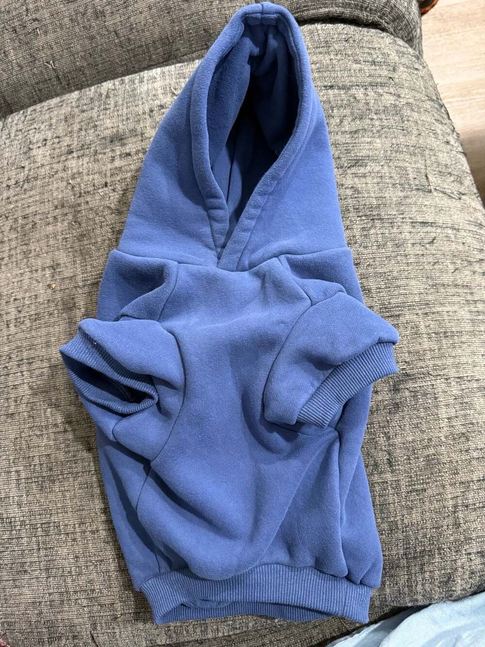 Comfrt Dog Hoodie Size L Blue Cotton Blend Pet Apparel - Picture 2 of 6
